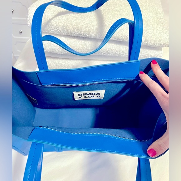 π Bimba y Lola Blue Large Shopper Tote / NWT - Picture 13 of 13